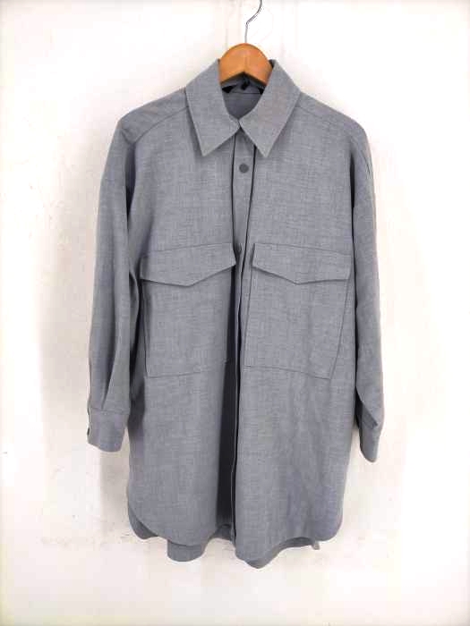 ザラ ZARA スナップボタンシャツワンピース レディース import：S