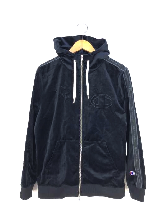 チャンピオン Champion 別注 VELOUR HOODIE ベロア ジップアップパーカー メンズ JPN：M