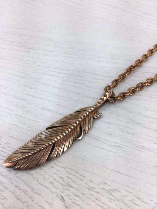 DIET BUTCHER SLIM SKIN(ダイエットブッチャースリムスキン) Feather necklace GOLD SV925 10Kコーティング メンズ 表記無