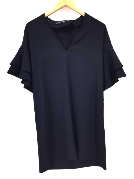 ZARA WOMAN(ザラ ウーマン)  Ruffle Sleeve Shift Dress レディース  USA XS