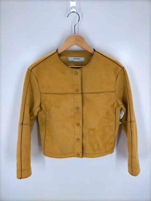 ZARA BASIC(ザラベーシック) フェイクレザーノーカラージャケット レディース JPN：XS