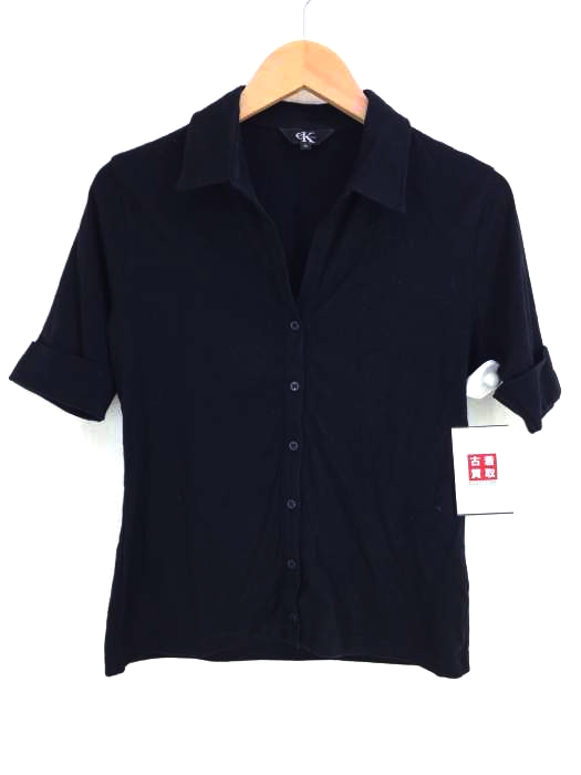 ck Calvin Klein(シーケーカルバンクライン) 半袖オープンカラートップス レディース M