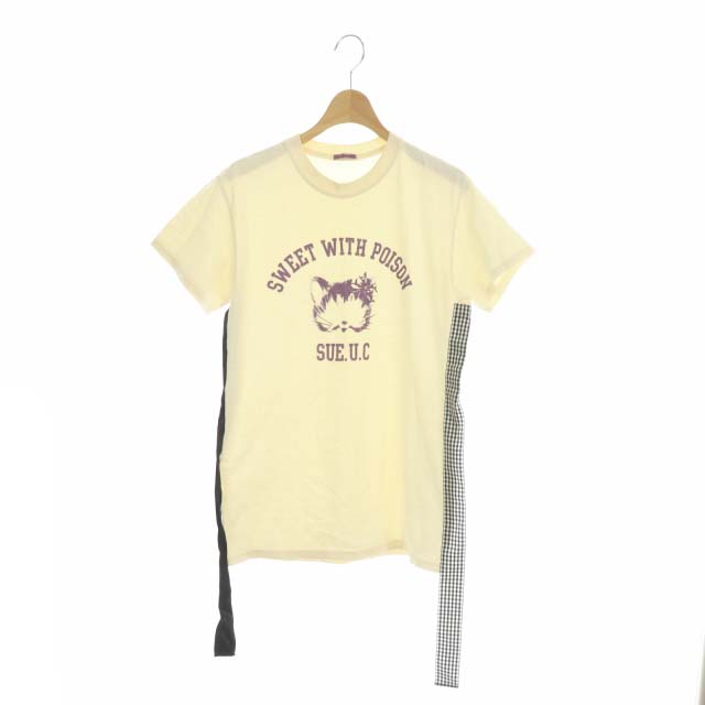 UNDERCOVER(アンダーカバー) スーアンダーカバー カットソー Tシャツ 半袖 リボン プリント S アイボリー /DF レディース  S