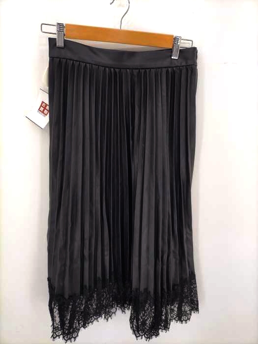 ZARA(ザラ) フェイクレザーフリルフレアスカート レディース JPN：M