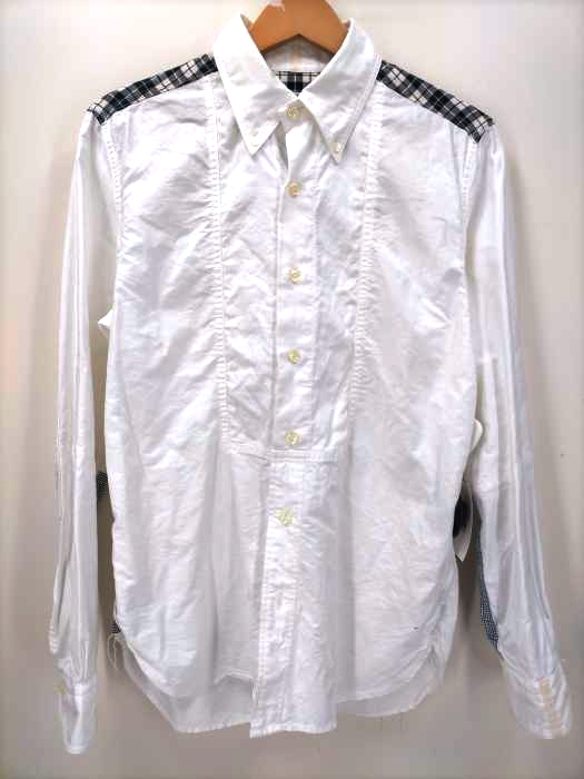 eYe JUNYA WATANABE COMME des GARCONS MAN(アイジュンヤワタナベコムデギャルソンマン) AD2015 パッチワークデザイン ボタンダウンシャツ メンズ JPN：S