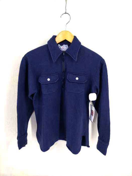 USED古着(ユーズドフルギ) 70S THE SPINNAKER SHIRT ロケットタロン ハーフジップウールシャツ レディース JPN：L