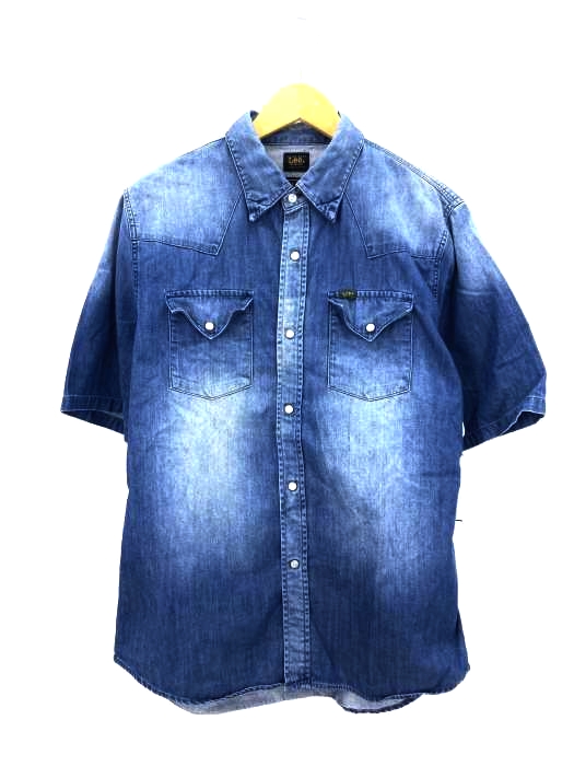 Lee(リー) ハーフスリーブ ウエスタンデニム シャツ メンズ JPN：M