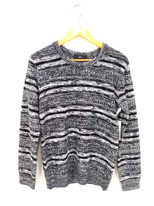 AZUL by moussy(アズールバイマウジー) GRADATION BORDER C/N KNIT メンズ  S