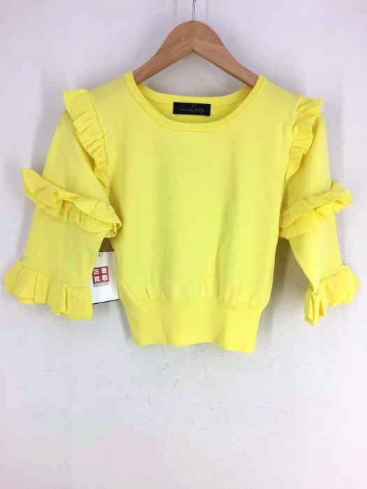 LeoryEBLOA(レオリーエブロア) フリルスリーブニットTOP レディース  FREE