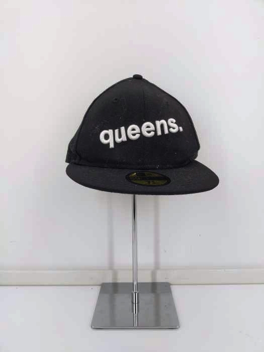 NEWERA(ニューエラ) 59FIFTY Cap White Logo Slant Queens Black メンズ 7 5/8