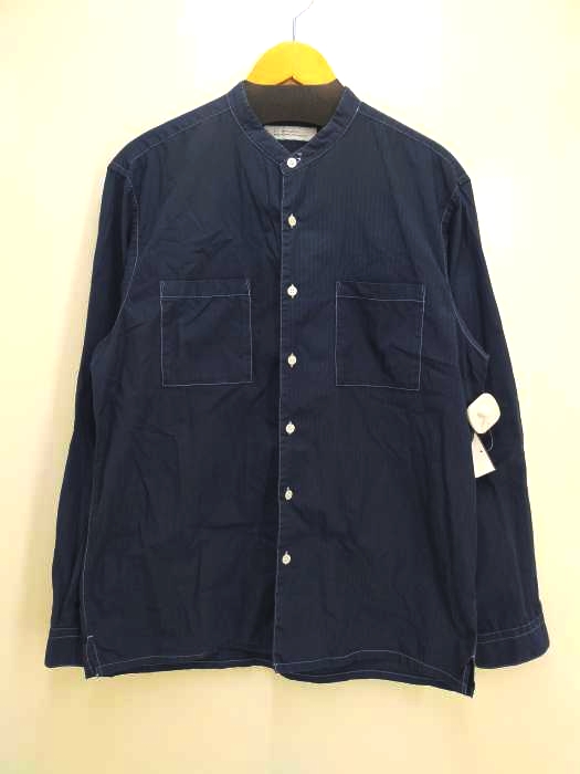 UNITED ARROWS green label relaxing(ユナイテッドアローズグリーンレーベルリラクシング) クレイジーストライプ バンド シャツ メンズ 表記無