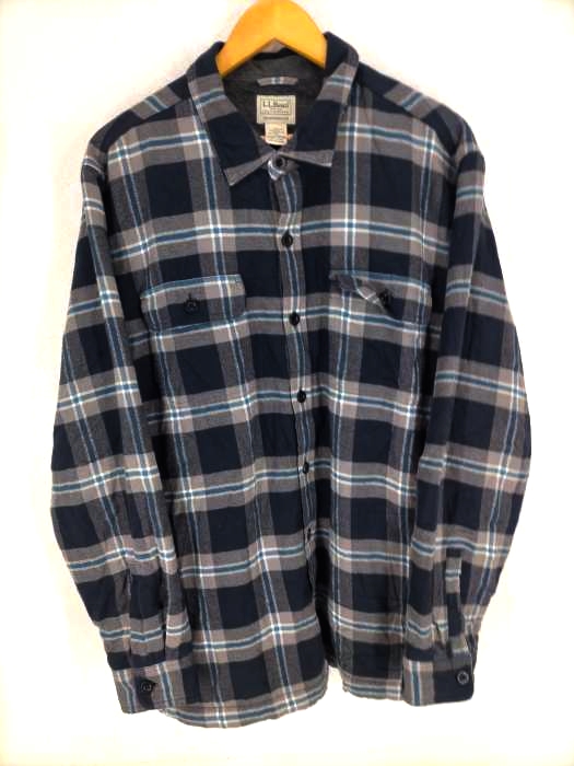 L.L.Bean(エルエルビーン) Fleece-Lined Flannel Shirt フリースラインド フランネルシャツ メンズ JPN：XL