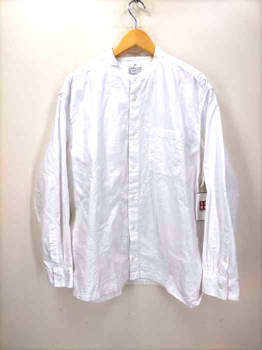 ムジルシリョウヒン 無印良品 バンドカラーオックスフォードシャツ メンズ JPN：XL