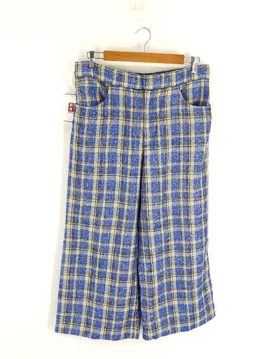 ザラ ZARA CROPPED PLAID PANTS レディース  L