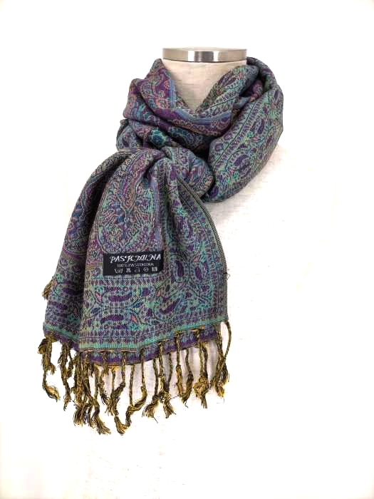 ユーズドフルギ USED古着 ペイズリー パシュミナ大判ストール 100%pashmina レディース 表記無