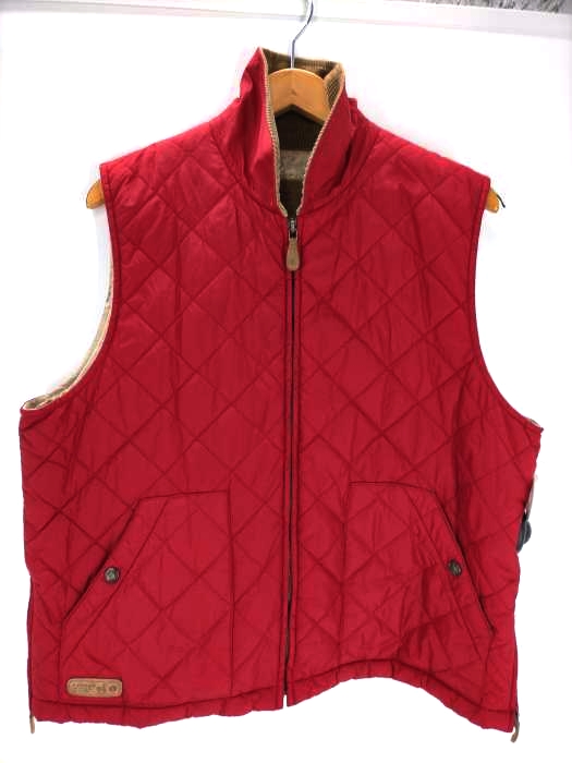 ローレンラルフローレン LAUREN RALPH LAUREN 襟コーデュロイ キルティングベスト 裏地絵画 メンズ import：L