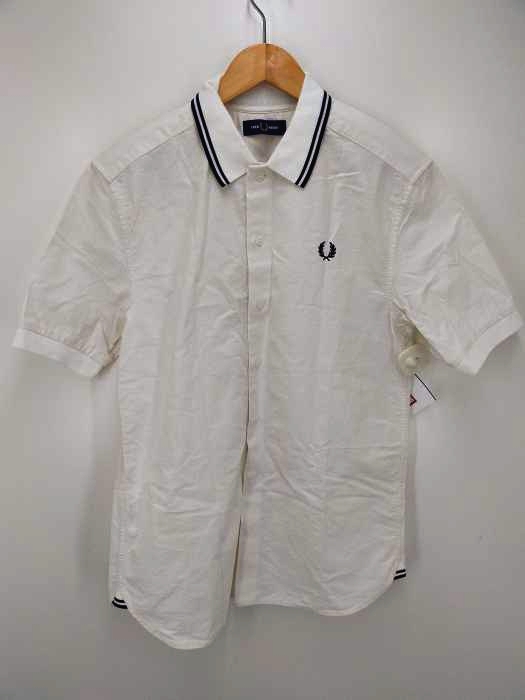 FRED PERRY(フレッドペリー) 刺繍ロゴ プルオープンポロシャツ メンズ トップス カジュアルシャツ