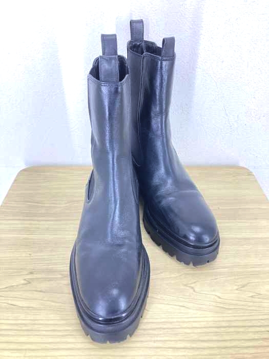 ZARA(ザラ) レザートラックアンクルブーツ メンズ EUR：39