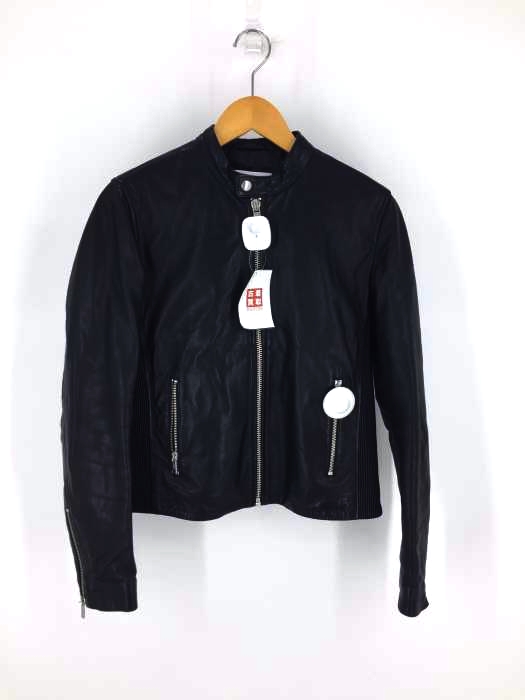 ドンダップ DONDUP ラムレザー バックジップ シングルライダース メンズ EUR：44
