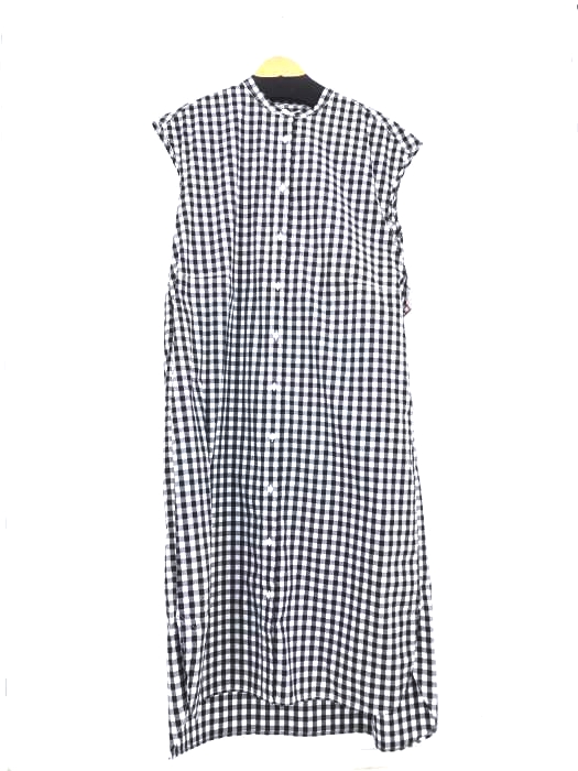 無印良品(ムジルシリョウヒン) ノーカラーギンガムチェックワンピース レディース JPN：XL
