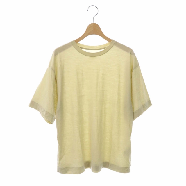 SOL(ソル) フランネル PHLANNEL カットソー Tシャツ ウール 半袖 クルーネック 0 ベージュ /AA ■OS レディース 0(日本サイズXS相当)