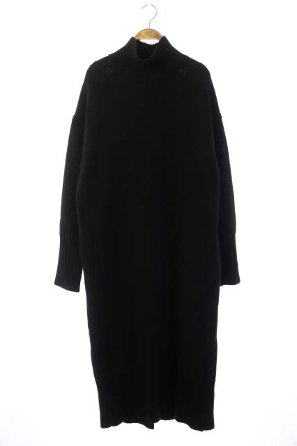 Adam et Rope(アダムエロペ) 20AW ワンピース ロング ハイネック 長袖 ニット F 黒 ブラック /MF レディース  F