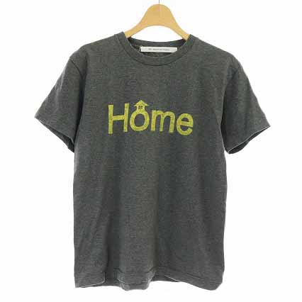 EEL(イール) Tシャツ カットソー 半袖 ロゴ S グレー 黄色 イエロー /HZ18 メンズ  S