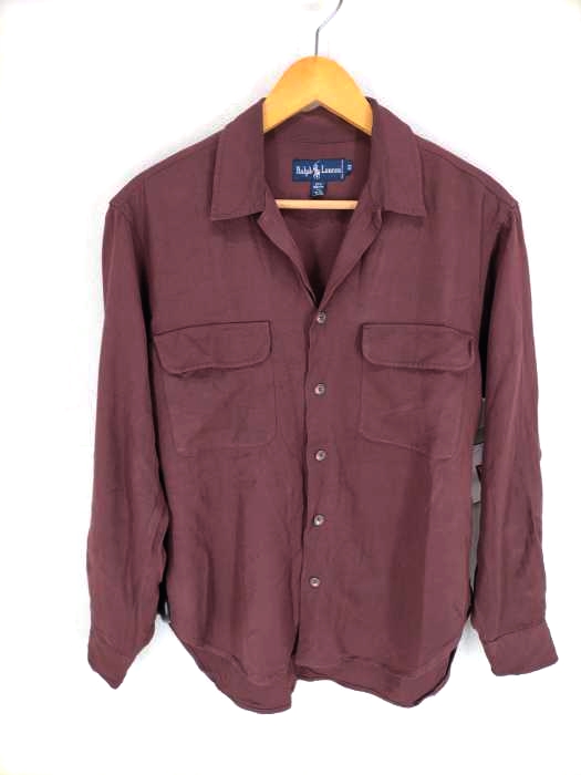 RALPH LAUREN(ラルフローレン) ウール混フラップポケットオープンカラーレーヨンシャツ rayon open collar shirt メンズ  10