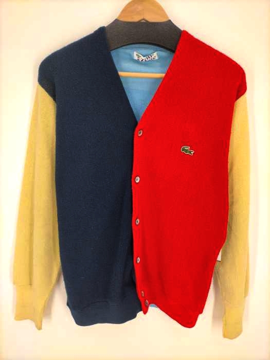 IZOD LACOSTE(アイゾッドラコステ) 70s マルチカラーカーディガン メンズ  XXL