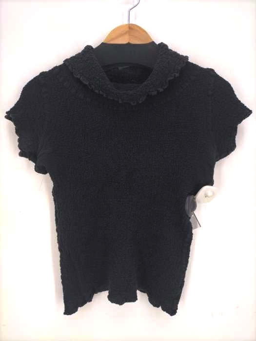 me ISSEY MIYAKE(ミー イッセイミヤケ) CAULIFLOWERシリーズ シワ加工プリーツ ハイネックブラウス レディース 表記無