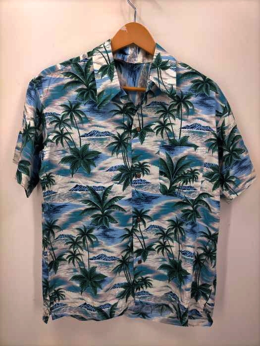 USED古着(ユーズドフルギ) ヤシの木 パームツリー柄 アロハシャツ メンズ JPN：M