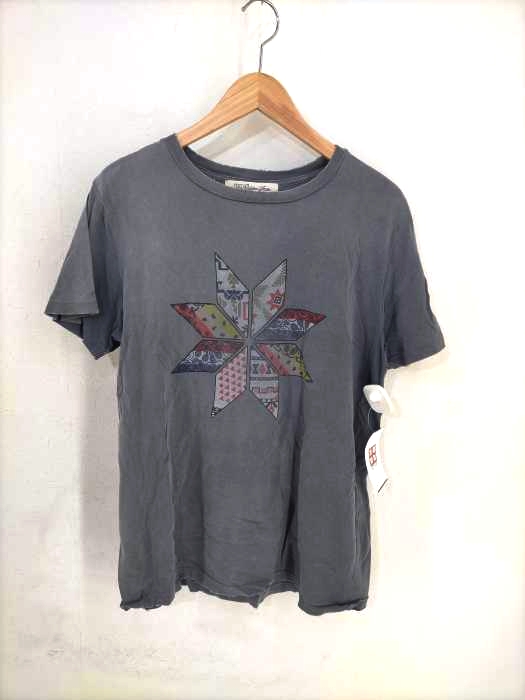 REMI RELIEF(レミレリーフ) ダメージ加工プリント半袖Tシャツ メンズ JPN：L