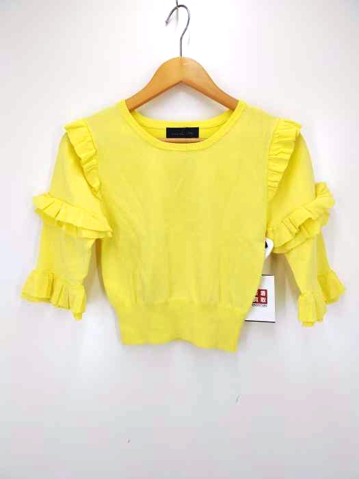 LeoryEBLOA(レオリーエブロア) フリルスリーブニットTOP レディース  FREE
