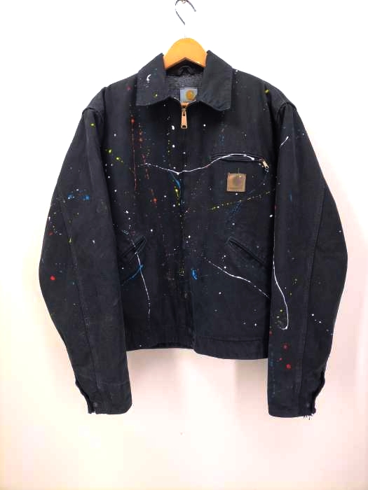 Carhartt(カーハート) 90S USA製 裏ブランケット ペンキ加工デトロイトジャケット メンズ JPN：L