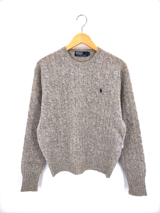 ポロバイラルフローレン Polo by RALPH LAUREN スモールポニー ケーブルニットセーター アクティ21製 メンズ JPN：M