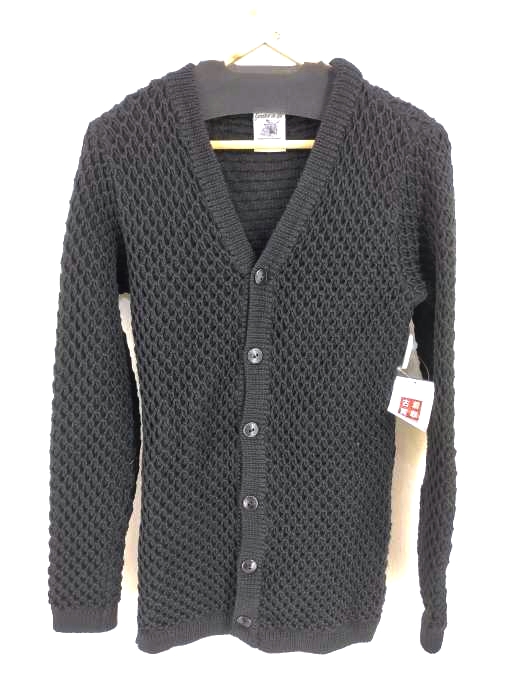 フメイ Garanteret ren uld S.N.S HERNING 編み込みデザインニットカーディガン メンズ JPN：M