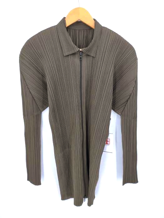 プリーツプリーズイッセイミヤケ PLEATS PLEASE ISSEY MIYAKE セミロングダブルジッププリーツブルゾン レディース JPN：4