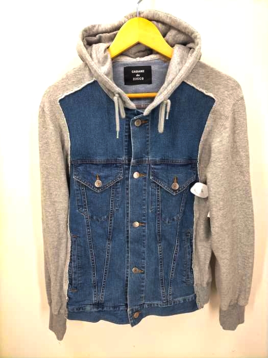 カバンドズッカ CABANE de ZUCCa フード付き スウェットデニムジャケット レディース JPN：M