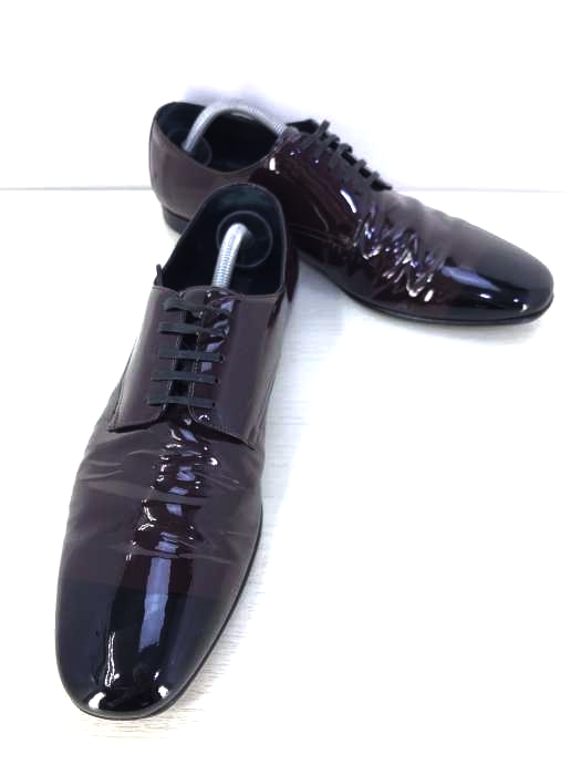 バーバリープローサム BURBERRY PRORSUM エナメルプレーントゥシューズ メンズ  44