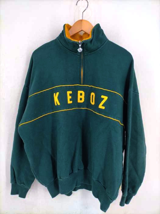 ケボズ KEboz ワッペンロゴ ハーフジップスウェット メンズ JPN：M