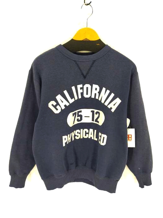 ユーズドフルギ USED古着 CALIFORNIA PHYSICAL ED 前V クルーネックスウェット カプセル三段 メンズ 表記無