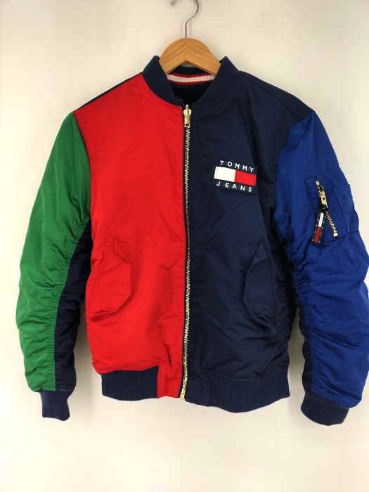 トミージーンズ tommy jeans リバーシブル ボンバージャケット レディース JPN：M