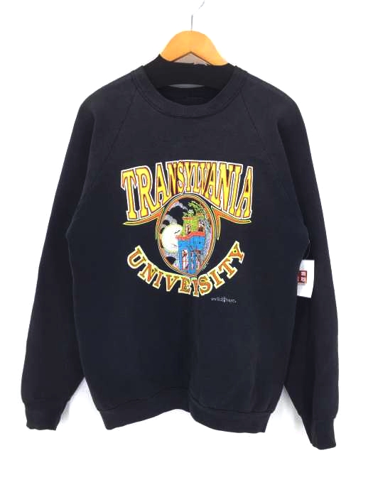 USED古着(ユーズドフルギ) TRANSYLVANLA UNIVERSITY プリント クルーネックスウェット メンズ 表記無