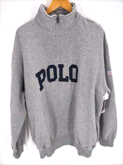 POLO SPORT RALPH LAUREN(ポロスポーツラルフローレン) 90S ハーフジップロゴプリントトレーナー メンズ  LL
