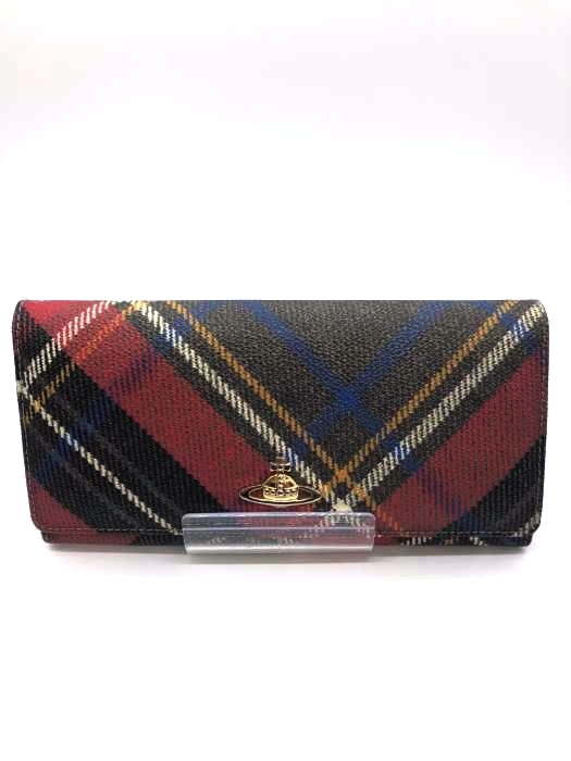 Vivienne Westwood(ヴィヴィアンウエストウッド) チェック 長財布 オーブ メンズ 表記無 記載なし