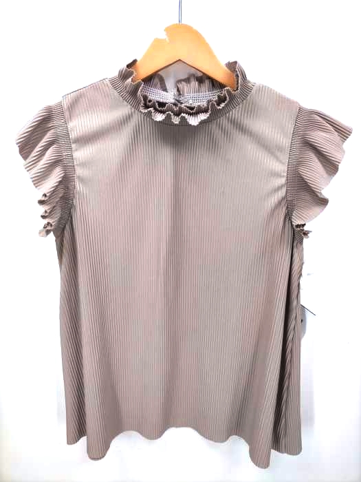 ZARA(ザラ) プリーツノースリーブトップス レディース JPN：S
