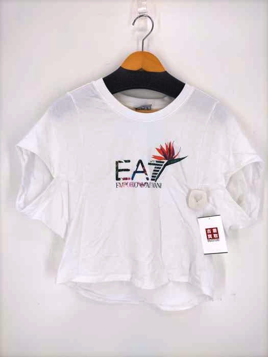 EMPORIO ARMANI EA7(エンポリオアルマーニイーエーセブン) ショート丈 ロゴプリントTシャツ レディース  S