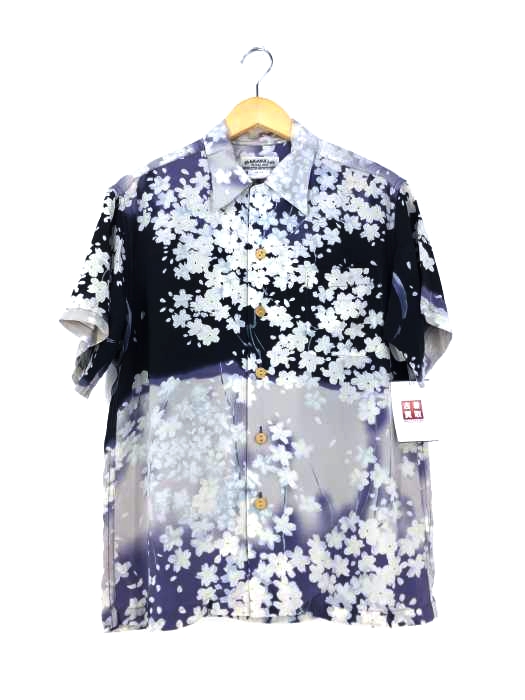 USED古着(ユーズドフルギ) MAKANA LEI 和柄シルクアロハシャツ メンズ  SMALL