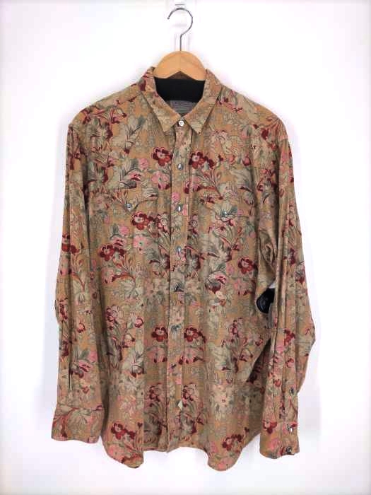 POLO RALPH LAUREN(ポロラルフローレン) 80s USA製 白タグ 花柄ウエスタンシャツ メンズ  XL