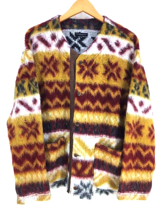 Engineered Garments(エンジニアードガーメンツ) 21AW Crewneck Cardigan - Fair Isle Mohair メンズ JPN：XS